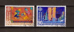Liechtenstein Cept 1992 Yvert 974 -75 (°) Used Cote 3 Euro - Gebraucht