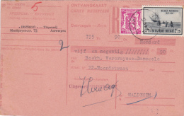 713+750 (Antarctis) Op ONTVANGKAART (carte-recepisse) - Covers & Documents