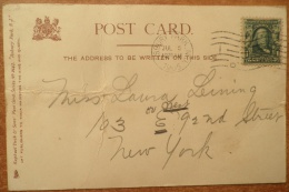 S478.-. USA.-.1905. 1 CT , FRANKLIN ON POSTCARD, ASBURY PARK,  TO NEW YORK .SEE DESCRIPTION. "ASBURY PARK VIEW " - Briefe U. Dokumente