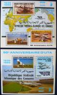 COMORES: AVIONS  2 Feuillet Emis En 1985 (Yvert BF 45/46).  MNH ** Neuf Sans Charniere - Flugzeuge