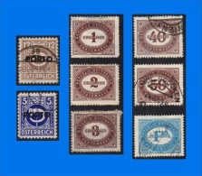 AT 1946-1947, 8 Postage Due Stamps, Unused/Used - Taxe