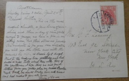 S978.-. NETHERLAND .-.1910. 5 CTS, ON POSTCARD, AMSTERDAN TO NEW YORK .SEE DESCRIPTION. ZAANSTREEK - Covers & Documents