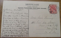 S977.-. NETHERLAND .-.1910. 5 CTS, ON POSTCARD, TO NEW YORK .SEE DESCRIPTION. MANS AND WOMENS - Brieven En Documenten