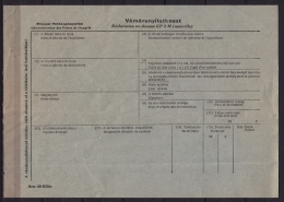 Hungary - Customs Declaration / DÉCLARATION EN DOUANE - CP3M - MNH - Ganzsachen