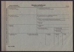 Hungary - Customs Declaration / DÉCLARATION EN DOUANE - C2 / CP3 - MNH - Ganzsachen