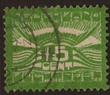NETHERLANDS 1921 15c Green AIR SG 240 U QR53 - Posta Aerea