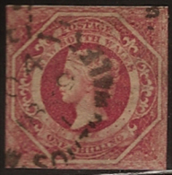 NSW 1854 1/- Rosy Vermilion QV U SG 99 SG111 - Usati