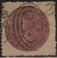 NSW 1861 5/- Rose-lilac P10 QV U SG 178 SG131 - Usados