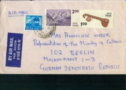 India Letter 5.11.1957 To Berlin Instrument Stamp IndianTambura - Covers & Documents