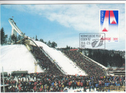 Norvège -carte Postale De 1982 - Carte Maximum ?? - Ski - Storia Postale