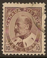 CANADA 1903 10c Dull Purple KEVII SG 184 U X#JH10 - Usados