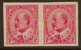 CANADA 1903 KEVII 2c Imperf Pair SG 177 Unh XYG7 - Nuovi