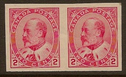 CANADA 1903 KEVII 2c Imperf Pair SG 177 Unh XYG7 - Neufs