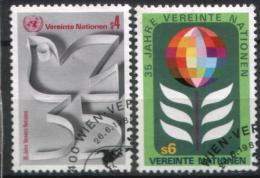 UN Wien - Mi-Nr 12/13 Gestempelt / Used (n517) - Usados