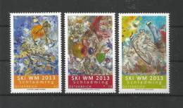 Österreich  2013  Mi.Nr. 3043 / 45 , SKI WM 2013 Schladming - Postfrisch / Mint / MNH / (**) - Unused Stamps