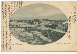 Porte Dei Marmi Lucca Panorama Dal MareTimbrée 1901 - Carrara