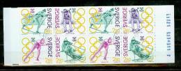 Sweden 1992,8V In Booklet,olympic Games Lake Placid 1980.used/gestemp., (L1211) - Hiver 1980: Lake Placid