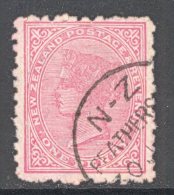 NEW Zealand, A Class Postmark FEATHERSTON On Qvictoria Stamp - Gebruikt