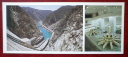 Toktogul Hydro-Electric Power Station - Turbine Room - 1984 - Kyrgyzstan USSR - Unused - Kirguistán