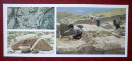 Ancient Cliff Drawings - Objects Found During Excavations Of The Krasnorechensk Site - 1984 - Kyrgyzstan USSR - Unused - Kyrgyzstan