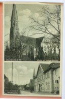 Cpa Double Photo Neuenkirchen Melle Kirche Kriegerdenkmal Strassenpartie Cafe Voyagé 1924 Timbre Cachet Plein Bramsche - Melle