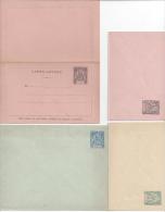 CONGO - 1892-1900 -  PETIT LOT DE 6 ENVELOPPES ET 2 CARTES LETTRES ET POSTALE - ENTIER AU TYPE GROUPE - NEUFS - - Covers & Documents