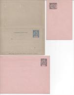 COTE D' IVOIRE - 1892-1900 -  PETIT LOT DE 5 ENVELOPPES ET 1 CARTE-LETTRE  - ENTIER AU TYPE GROUPE - NEUFS - - Briefe U. Dokumente