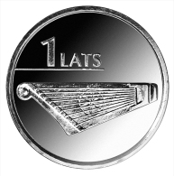 2013 Latvia Lettland Lettonia 2013 Lute Musical Instruments , Song Festival Coin 1 Lats UNC - Lettonie