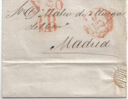 Sobrescrito A Madrid Con Baeza-1849 De Alicante, Enviado Por Maisonnave - ...-1850 Vorphilatelie