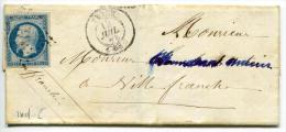 FRANCE - N° 10, OBL. PC THIZY LE 15/7/1852, POUR VILLEFRANCHE - B - 1852 Luigi-Napoleone