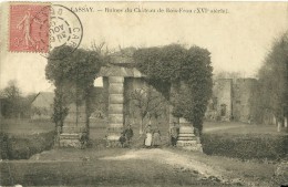 LASSAY MAYENNE RUINES DU CHATEAU DE BOIS-FRONT ED. ROUSSEL ECRITE CIRCULEE 1905 - Lassay Les Chateaux