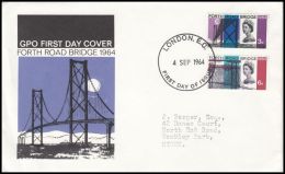 Great Britain 1964, FDC Cover " Opening Of The Bridge Over The Firth Of Forth" W./ Postmark London - 1952-1971 Dezimalausgaben (Vorläufer)