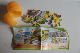 Sor128 Sorpresina Kinder Puzzle Tartallegre, TR185 Settore Basso Sinistra, Robinson Marino, Completo Cartina Ovetto RARO - Rompecabezas