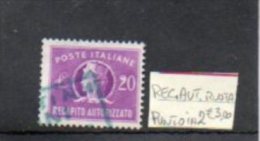 ITALIA RECAPITO AUTORIZZATO VARIETA' PUNTO BIANCO NEL NUMERO 2 - Revenue Stamps