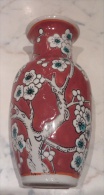 Vase En Céramique De 15 Cm De Haut Motif Dessin De Chine - Rare - Autres & Non Classés