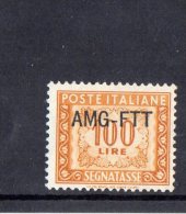 TRIESTE 1949-54 SEGNATASSE 100 LIRE SOPRASTAMPATO AMG-FTT NUOVO MNH** - Postage Due