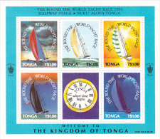 Tonga 1991 Yacht Race Souvenir Sheet MNH - Tonga (1970-...)