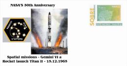 Spain 2013 -Nasa's 50th Anniversary - Spatial Missions -Gemini VI A Special Cover - Europe