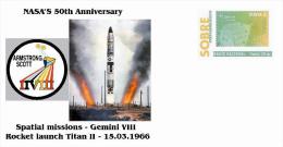 Spain 2013 -Nasa's 50th Anniversary - Spatial Missions -Gemini VIII Special Cover - Europe