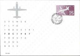 SVENSK FLYG INDUSTRI - 10.03.1987 - FDC - LINKOPING - Covers & Documents