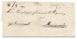 Lautenburg Ca. 1810-30 Nach Marienwerder Westpreussen - Briefumschlag, Ohne Inhalt - Prephilately