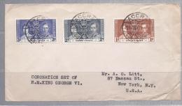 GoldCoast1937: Scott112-14 CORONATION FDC - Goudkust (...-1957)