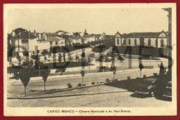 CASTELO BRANCO - CAMARA MUNICIPAL E AVENIDA NUNO ALVARES - 1940 PC - Castelo Branco