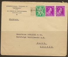 BELGIUM 1945 Advertising Cover To Switzerland ZZ2 - Lettres & Documents