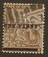 COGH 1893 1d On 2d "No Stop" SG 57b U XYM0 - Capo Di Buona Speranza (1853-1904)