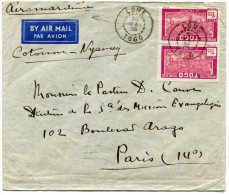 TOGO LETTRE PAR AVION VOIE AEROMARITIME COTONOU-NIAMEY  DEPART LOME 30 MAI 1936 ARRIVEE PARIS 5.VI 1936 - Cartas & Documentos