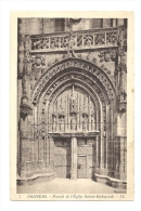 Cp, 86, Poitiers, Portail De L'Eglise Sainte-Radegonde, Voyagée - Poitiers