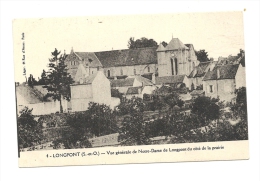 Cp, 91, Longpont, Vue Générale De Notre-Dame De Longpont Du Côté De La Prairie - Sonstige & Ohne Zuordnung