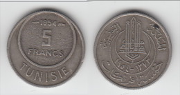 ****  TUNISIE - TUNISIA - 5 FRANCS 1954 **** EN ACHAT IMMEDIAT !!! - Tunesien