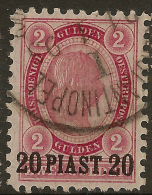 AUSTRIA TURKEY 1890 20 Pi On 2g Red SG 34 U ZB12 - Oriente Austriaco